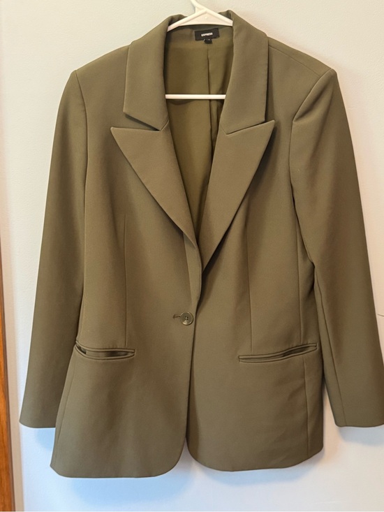 Express Jackets & Blazers - Express Olive Single-Button Blazer - Women